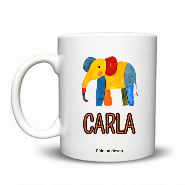 TAZA ELEFANTE COLORES