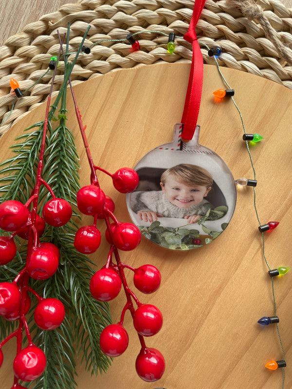 Bola navidad con foto.