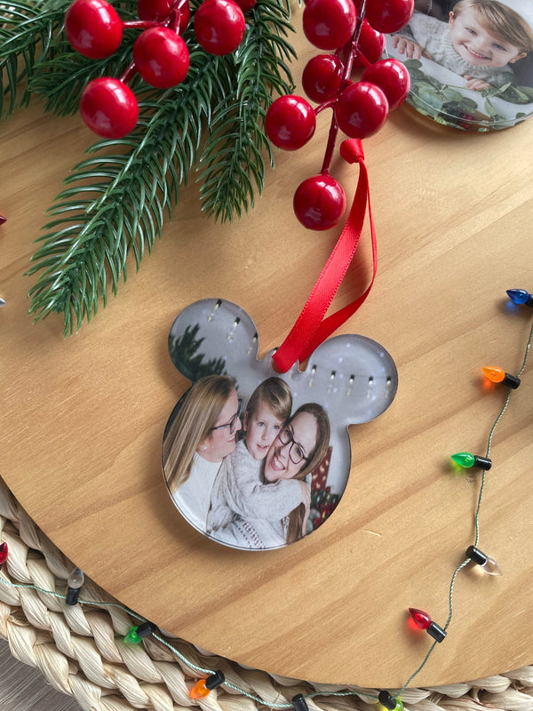 Bola navidad orejas con foto