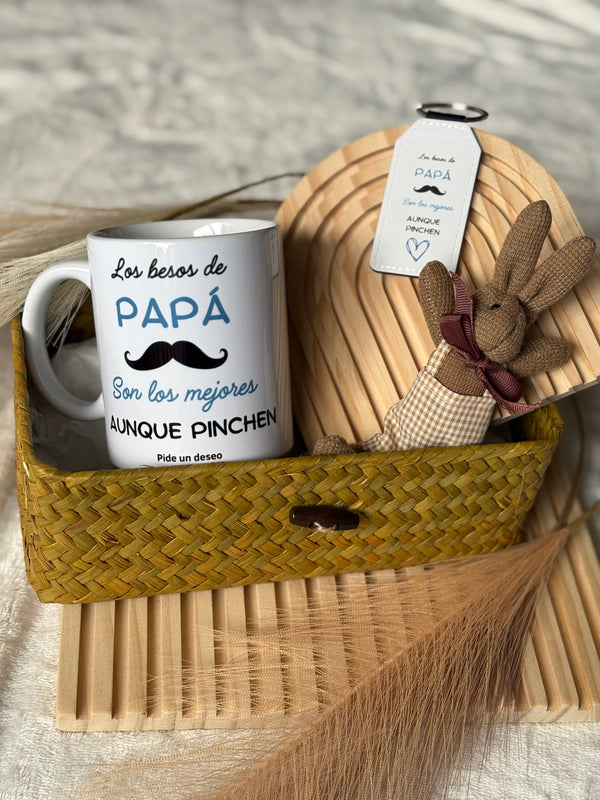 Taza y llavero los besos de papá