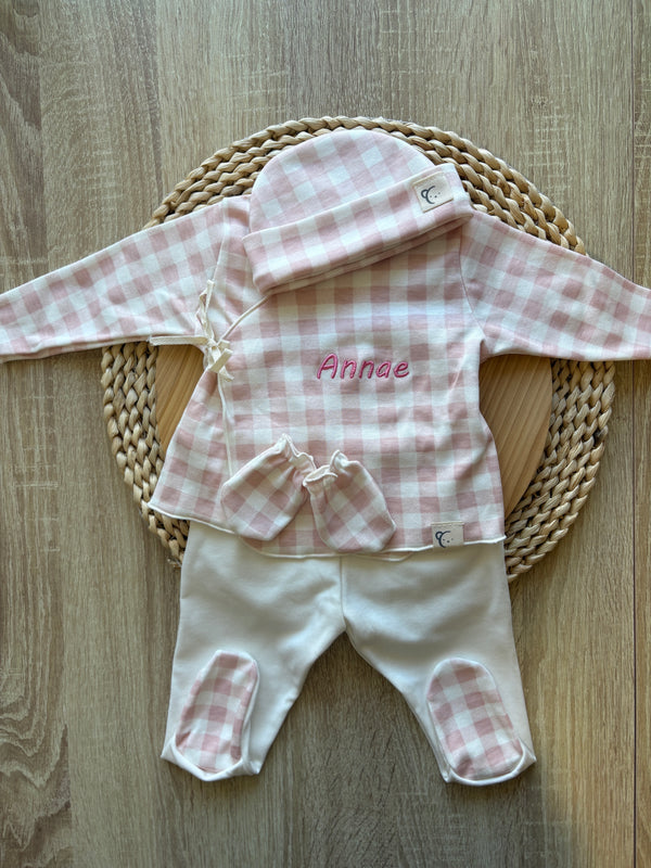 Primera puesta Vichy rosa