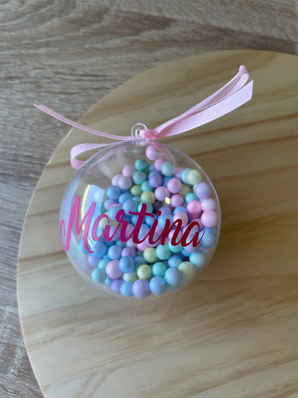 Bola navidad rosa multicolor