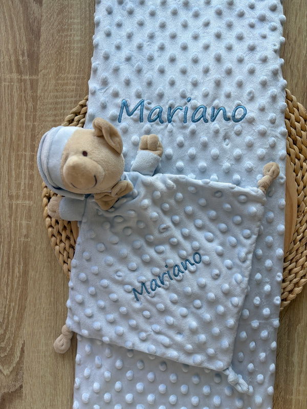 Manta y dou dou azul